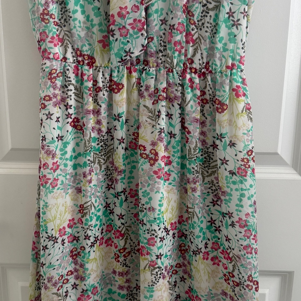New York & Company Kids Floral Dress - Pink and Green